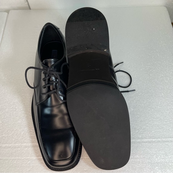 Material London mens shoes black Tie up Leather size 10 pre owned good condition - Picture 4 of 16